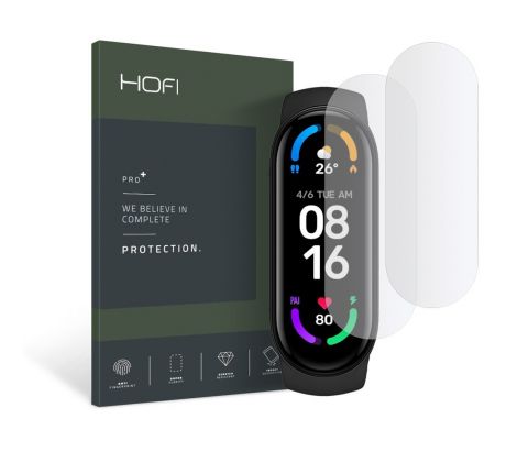 2KS V BALENÍ, SET 2 FOLIÍ HOFI HYDROFLEX PRO+ 2-PACK XIAOMI MI SMART BAND 5 / 6 / 6 NFC CLEAR