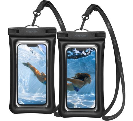 VODĚODOLNÉ POUZDRO SPIGEN A610 UNIVERSAL WATERPROOF FLOAT CASE 2-PACK BLACK