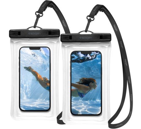 VODĚODOLNÉ POUZDRO SPIGEN A610 UNIVERSAL WATERPROOF FLOAT CASE 2-PACK CRYSTAL CLEAR