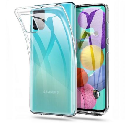 Transparentní silikonový kryt s tloušťkou 0,3mm  Samsung Galaxy A71 průsvitný