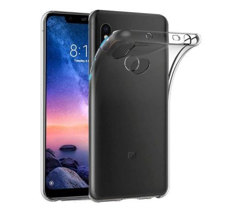 Transparentní silikonový kryt s tloušťkou 0,5mm  - Xiaomi Redmi 6 Pro / Mi A2 Lite průsvitný