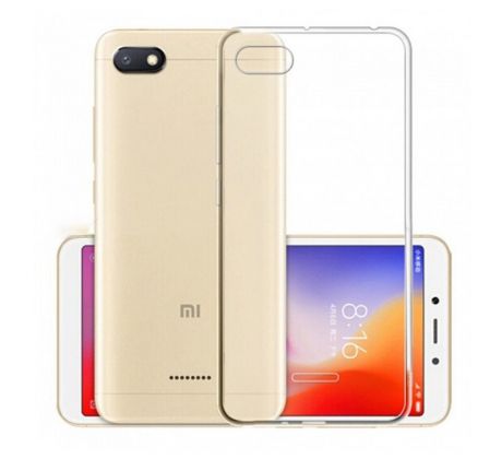 Transparentní silikonový kryt s tloušťkou 0,5mm  - Xiaomi Redmi 6A průsvitný