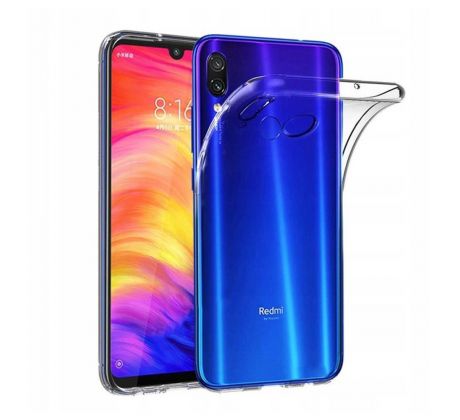 Transparentní silikonový kryt s tloušťkou 0,5mm  - Xiaomi Redmi Note 7 průsvitný