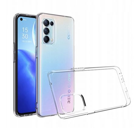 Transparentní silikonový kryt s tloušťkou 0,5mm  - OPPO Reno 5 Pro+ T průsvitný