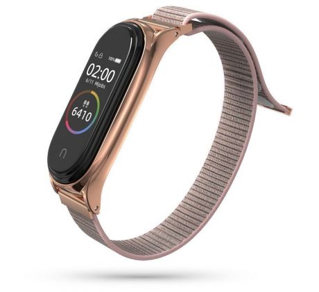 ŘEMÍNEK TECH-PROTECT NYLON XIAOMI MI SMART BAND 7 / 7 NFC ROSE GOLD