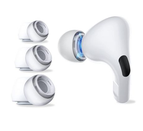 NÁHRADNÍ KRYTKY DO UŠÍ TECH-PROTECT EAR TIPS 3-PACK APPLE AIRPODS PRO 1 / 2 WHITE