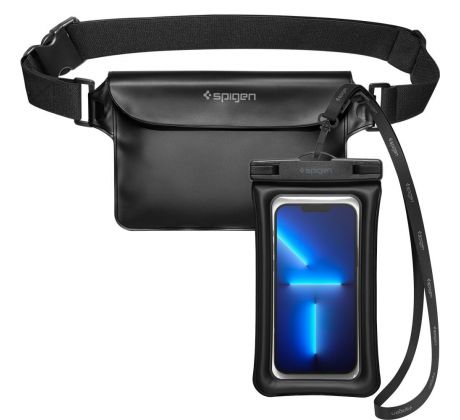 VODĚODOLNÉ POUZDRO SPIGEN A621 UNIVERSAL WATERPROOF CASE & WAIST BAG BLACK