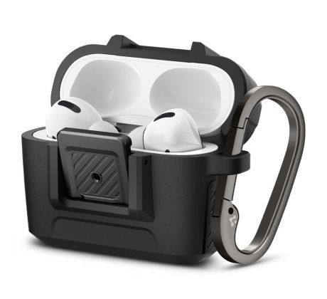 POUZDRO/KRYT SPIGEN LOCK FIT AIRPODS PRO 1 / 2 MATTE BLACK