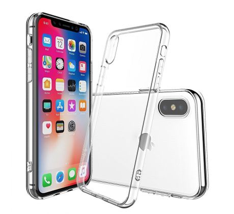 Transparentní silikonový kryt s tloušťkou 0,3mm  iPhone XS průsvitný