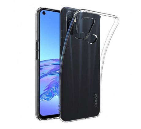 Transparentní silikonový kryt s tloušťkou 0,5mm  - OPPO A53 2020 průsvitný