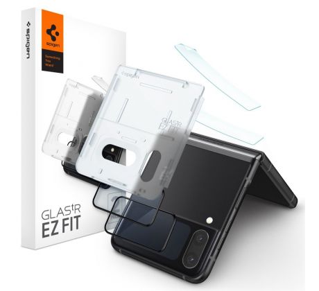 2KS V BALENÍ, SET 2 OCHRANNÝCH SKEL SPIGEN GLASS FC ”EZ FIT” + HINGE FILM 2-PACK SAMSUNG GALAXY Z FLIP 4 BLACK