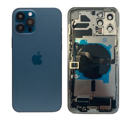 Apple iPhone 12 Pro - Zadní housing s předinstalovanými díly (modrý)