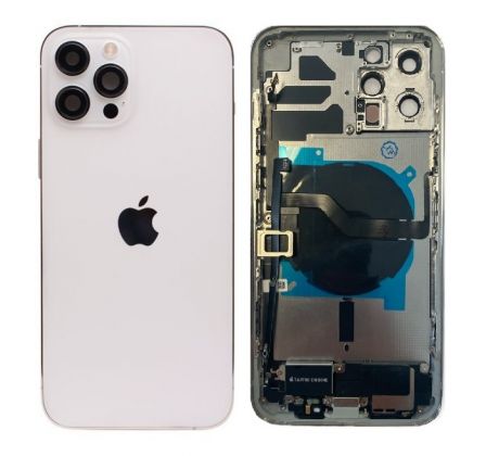 Apple iPhone 12 Pro Max - Zadní housing s předinstalovanými díly (bílý)