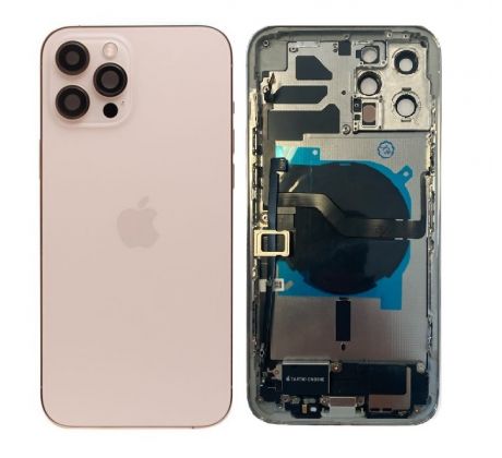 Apple iPhone 12 Pro Max - Zadní housing s předinstalovanými díly (zlatý)
