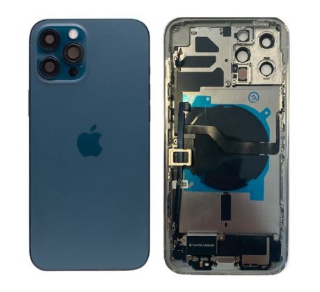 Apple iPhone 12 Pro Max - Zadní housing s předinstalovanými díly (modrý)