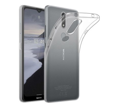 Transparentní silikonový kryt s tloušťkou 0,5mm  - Nokia 2.3 průsvitný
