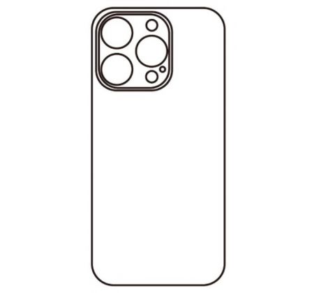 Hydrogel - matná zadní ochranná fólie - iPhone 14 Pro - typ výřezu 1