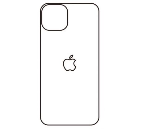 Hydrogel - matná zadní ochranná fólie - iPhone 14 - typ výřezu 3 