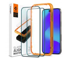 2KS V BALENÍ, SET 2 OCHRANNÝCH SKEL SPIGEN ALM GLASS FC 2-PACK iPhone 14 Pro BLACK