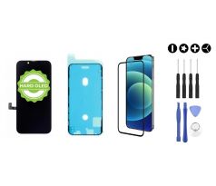 MULTIPACK - OLED displej pro iPhone 13 + screen adhesive (lepka pod displej) + 3D ochranné sklo + sada nářadí