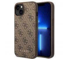 Original GUESS GUHCP14MG4GFBR iPhone 14 Plus (4G zlatý Logo / hnědý)