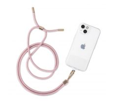 ŠŇŮRKA NA TELEFON TECH-PROTECT CHAIN ”2” UNIVERSAL STRAP PINK/GOLD