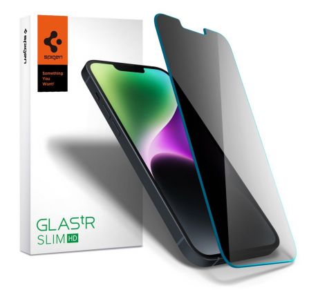 OCHRANNÉ TVRZENÉ SKLO SPIGEN GLAS.TR SLIM iPhone 13 / 13 Pro / 14 PRIVACY