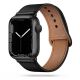 ŘEMÍNEK TECH-PROTECT LEATHERFIT APPLE WATCH 4 / 5 / 6 / 7 / 8 / 9 / SE (38 / 40 / 41 MM) BLACK