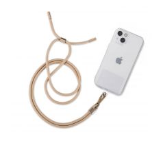 ŠŇŮRKA NA TELEFON TECH-PROTECT CHAIN ”2” UNIVERSAL STRAP BEIGE/GOLD