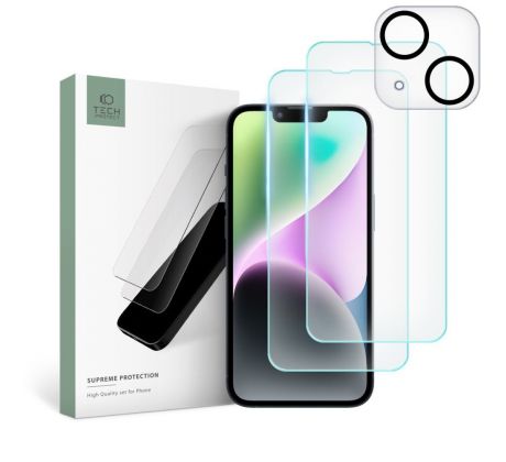 3PACK OCHRANNÝCH SKEL TECH-PROTECT SUPREME SET iPhone 14 CLEAR