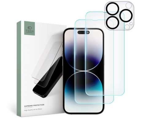 3PACK OCHRANNÝCH SKEL TECH-PROTECT SUPREME SET iPhone 14 Pro CLEAR