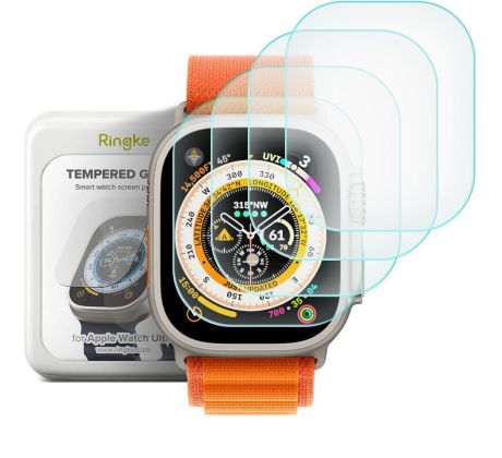 OCHRANNÉ TVRZENÉ SKLO RINGKE ID FC GLASS 4-PACK APPLE WATCH ULTRA 1 / 2 (49 MM) CLEAR