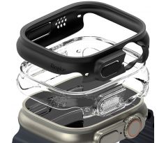 2KS V BALENÍ, SET 2 KRYTU RINGKE SLIM 2-PACK APPLE WATCH ULTRA 1 / 2 (49 MM) CLEAR & MATTE BLACK