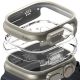 2KS V BALENÍ, SET 2 KRYTU RINGKE SLIM 2-PACK APPLE WATCH ULTRA 1 / 2 (49 MM) CLEAR & TITANIUM GREY