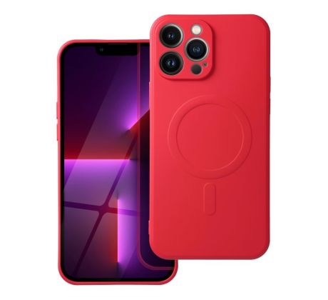 Silicone Mag Cover   iPhone 13 Pro Max červený