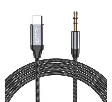 KABEL TECH-PROTECT ULTRABOOST TYPE-C TO AUX MINI JACK 3.5MM CABLE 100CM BLACK