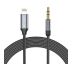 KABEL TECH-PROTECT ULTRABOOST LIGHTNING TO AUX MINI JACK 3.5MM CABLE 100CM BLACK