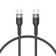 NABÍJECÍ A DATOVÝ KABEL TECH-PROTECT ULTRABOOST TYPE-C CABLE PD60W/3A 25CM BLACK