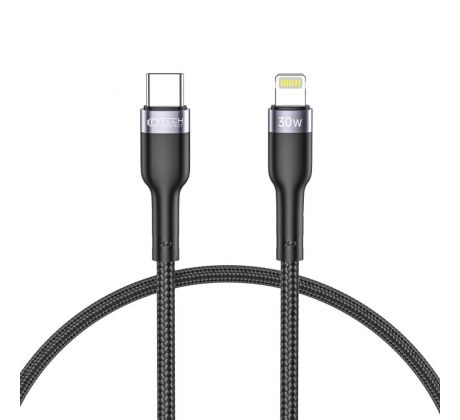 NABÍJECÍ A DATOVÝ KABEL TECH-PROTECT ULTRABOOST ”2” LIGHTNING CABLE PD30W/3A 25CM BLACK