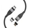 NABÍJECÍ A DATOVÝ KABEL TECH-PROTECT ULTRABOOST 2IN1 MAGNETIC CABLE LIGHTNING & TYPE-C PD60W/3A 100CM BLACK