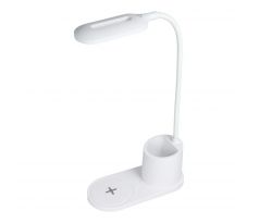 Led stolní lampa s bezdrátovou nabíječkou 10W HT-513 (bílá)