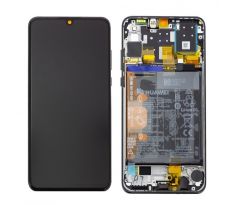Original displej + dotykové sklo pro Huawei P30 Lite Black 48MP foto (Service Pack)