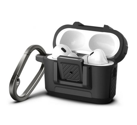 POUZDRO/KRYT SPIGEN LOCK FIT AIRPODS PRO 1 / 2 MATTE BLACK