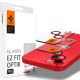 2KS V BALENÍ, SET 2 SKEL ZADNÍ KAMERY SPIGEN OPTIK.TR ”EZ FIT” CAMERA PROTECTOR 2-PACK iPhone 14 / 14 Plus / 15 / 15 Plus RED