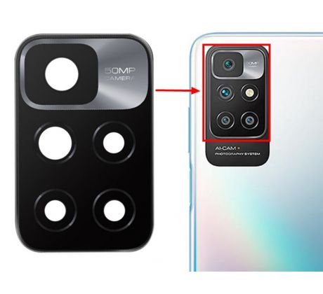 Náhradní sklo zadní kamery - Xiaomi Redmi 10/10 Prime/10 2022