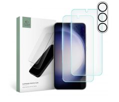 3PACK OCHRANNÝCH SKEL TECH-PROTECT SUPREME SET SAMSUNG GALAXY S23+ PLUS CLEAR