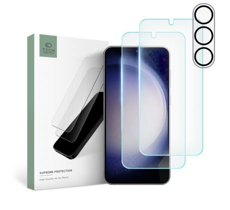 3PACK OCHRANNÝCH SKEL TECH-PROTECT SUPREME SET SAMSUNG GALAXY S23+ PLUS CLEAR