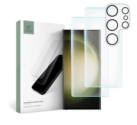 3PACK OCHRANNÝCH SKEL TECH-PROTECT SUPREME SET SAMSUNG GALAXY S23 ULTRA CLEAR