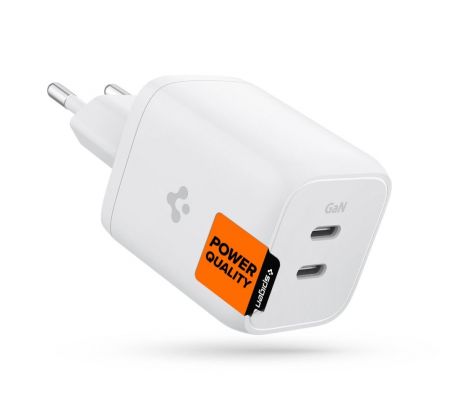 SÍŤOVÁ NABÍJEČKA NA MOBIL A TABLET SPIGEN PE2106EU POWERARC 2-PORT NETWORK CHARGER PD65W WHITE