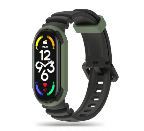 ŘEMÍNEK TECH-PROTECT ICONBAND HYBRID XIAOMI MI SMART BAND 5 / 6 / 6 NFC / 7 BLACK/ARMY GREEN